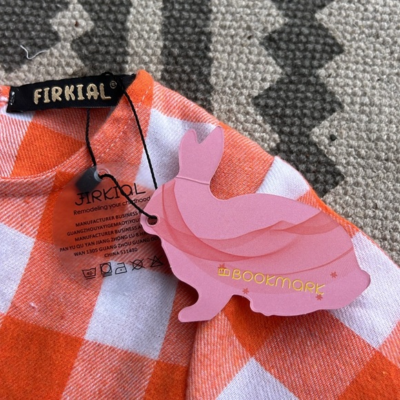 FIRKIAL ~ size 4 ~ kids dress ~ orange and white checkerboard! go vols! - Picture 5 of 10